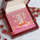 "Happy 30th Birthday" CZ Diamond Pendant Necklace