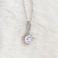 Festive Merry Christmas To Beautiful Wife Ribbon Pendant CZ Diamond Necklace