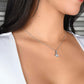 Festive Merry Christmas To Beautiful Wife Ribbon Pendant CZ Diamond Necklace