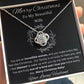 Merry Christmas To Wife Love Knot White Gold CZ Diamond Necklace