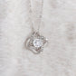 Merry Christmas To Wife Love Knot White Gold CZ Diamond Necklace