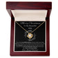 Merry Christmas To Wife Love Knot White Gold CZ Diamond Necklace