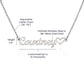 Pink Merry Christmas Personalized Nameplate Necklace with Heart