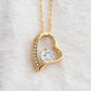 Merry Christmas For Wife Diamond Heart Pendant Necklace