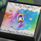 "Dream Big" Heart Shaped CZ Diamond Pendant Necklace